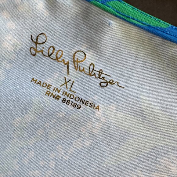 Lilly Pulitzer Talli V Neck Cover Up Dress Briny Blue A Bit Salty Xlarge - Picture 5 of 5